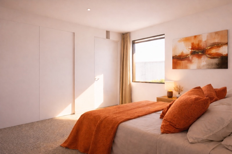 Accessible bedroom interior in Tanunda, South Australia