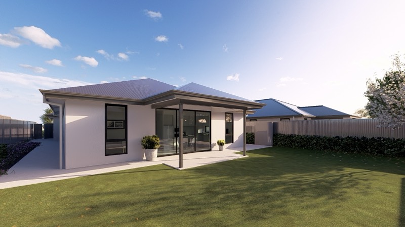 Rear exterior of accessible home in Tanunda, South Australia